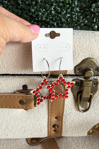 Daystar Earrings Red Earrings BFF