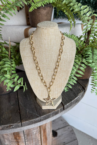 Sea Star Necklace Gold