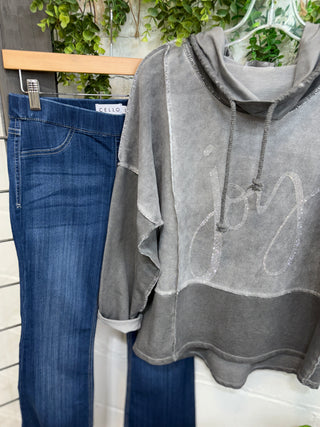 Bling Joy Charcoal Shirts & Tops GI Studio