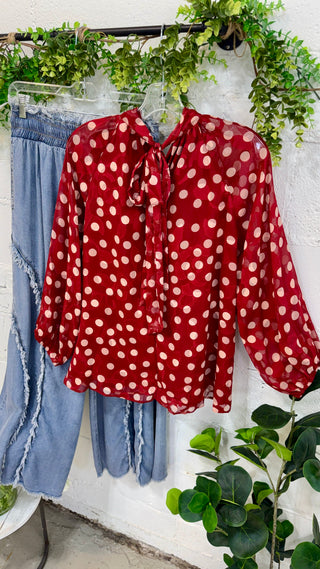 Soft Spot Top Red by Umgee Shirts & Tops Umgee
