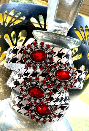 Crimson And Bling Bracelet