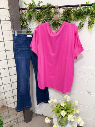 Jocelyn Top Fuchsia Shirts & Tops Giada Fashion