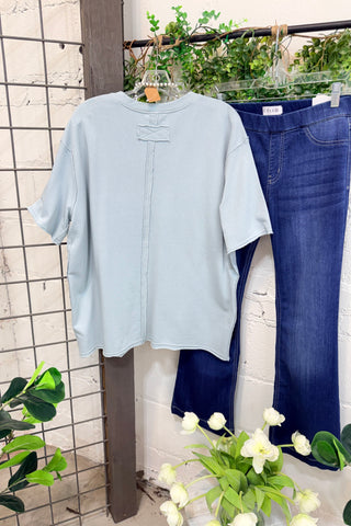 Old Glory Dusty Blue by Easel Shirts & Tops Easel
