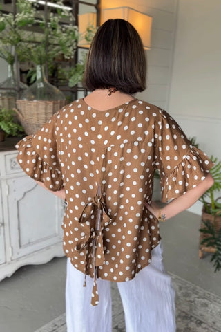 Continental Top Mocha Shirts & Tops Acqua & Limone