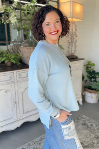 Jamie Top Blue Fog Shirts & Tops Tres Bien