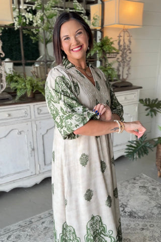 Jennings Long Dress Sage by Umgee