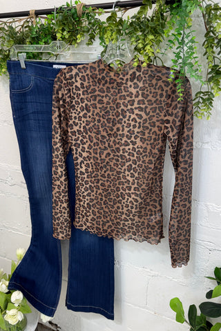 Sheerly Beloved Top Mocha by Easel Shirts & Tops Easel