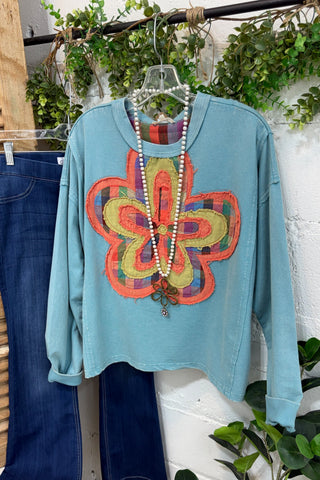 True Daisy Top Dusty Blue by Easel Shirts & Tops Easel