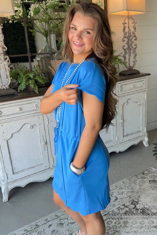 Cameron Dress Cerulean by Umgee Dresses Umgee