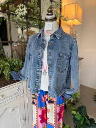 Amber Top Denim Shirts & Tops Blu Pepper