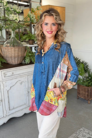 Kinsey Denim Patchwork RESTOCK Soon Shirts & Tops Young Threads