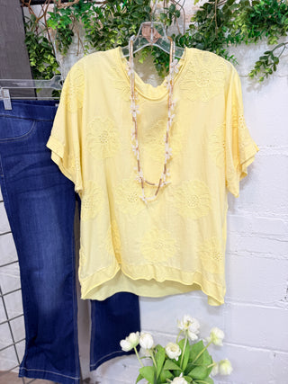 Jamison Top Yellow Shirts & Tops Giada Fashion