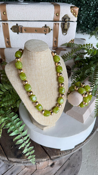 Ortega Necklace Olive