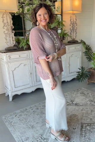 Easy Days Mauve sweater Carolina
