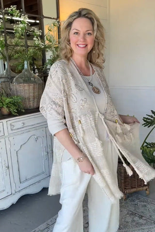 Kathleen Cardigan Natural Cardigan Pol Clothing