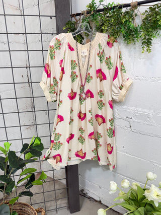 Henrietta Dress Cream by Umgee Dresses Umgee