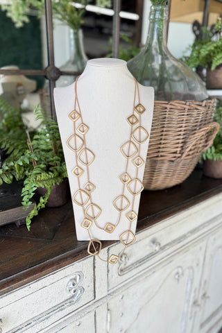 Geostorm Necklace Gold Necklaces L & B Creations