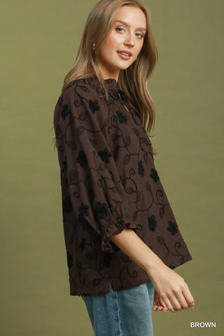 Donna Top Brown by Umgee Shirts & Tops Umgee
