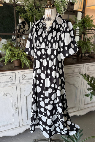 Alotta Dots Long Dress Black by Jodifl Dresses Jodifl
