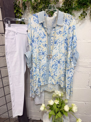 Leeanna Top Lt Blue Shirts & Tops Blublu