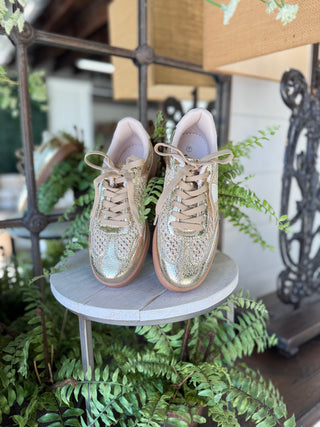 Hadley Shoes Gold/White Shoes La Sheela