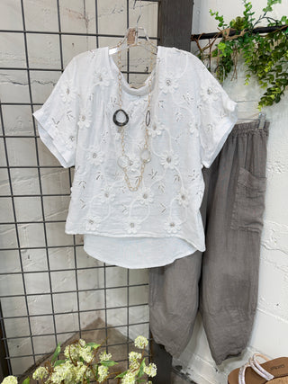 Blakely Linen Top White