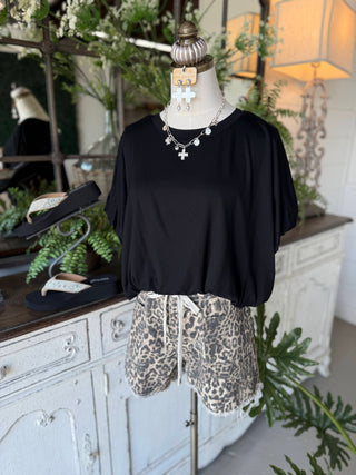 Double Bubble Top Black by Umgee Shirts & Tops Umgee