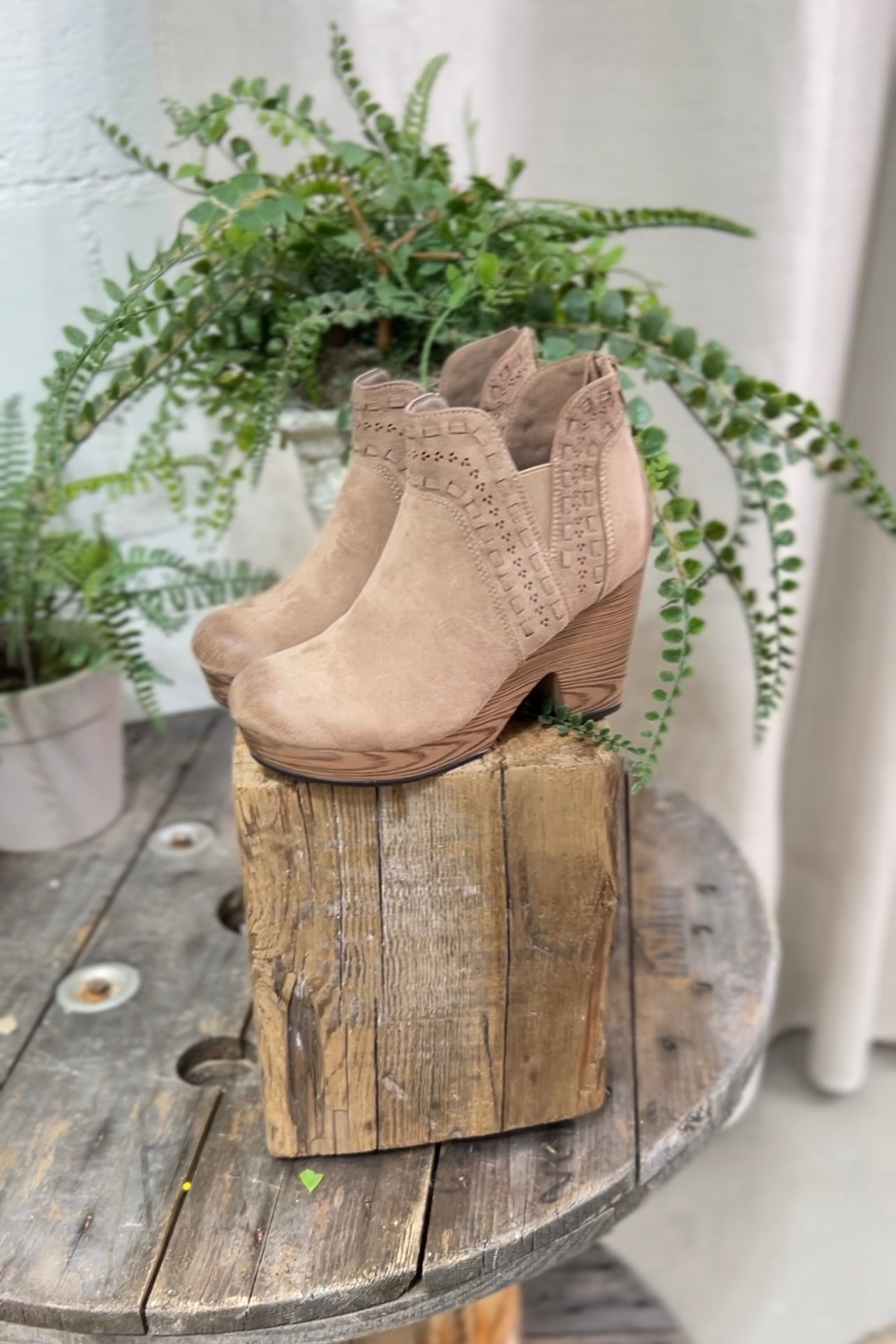 Taupe bootie hotsell