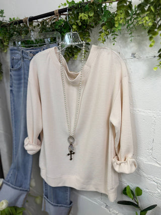 Beach Party Top Cream Shirts & Tops Tres Bien