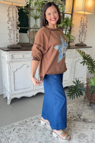 Cassidy Top Chocolate by Easel
