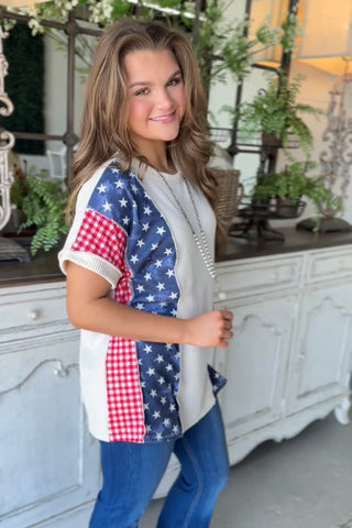 Firecracker Top Cream Shirts & Tops Heimish USA