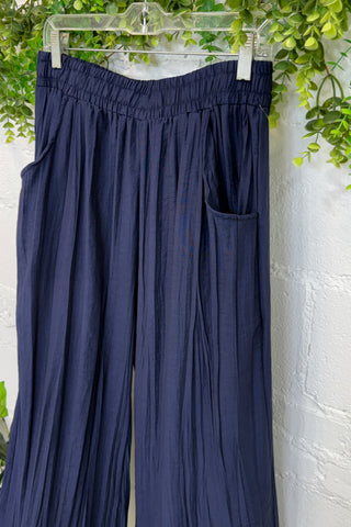 Atkins Pants Navy by Umgee Pants Umgee
