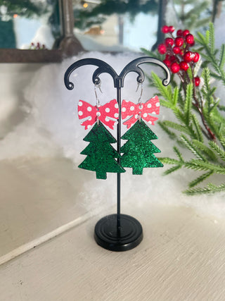 Tree Trim Earrings Green Earrings Bleu Olive Designs