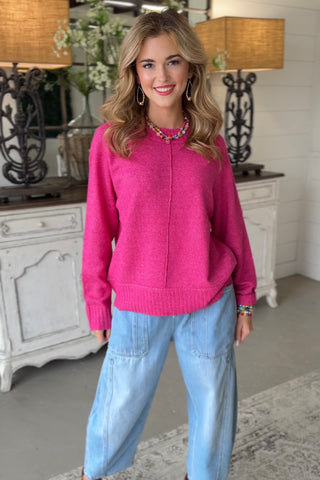 Cozy Comfort Sweater Magenta sweater Staccato