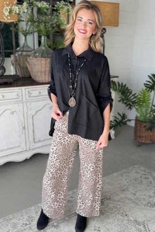 Kayley Leopard Pants by Easel Pants Easel