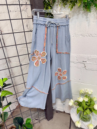 Rianna Pants Cloud Blue by Easel Pants Easel