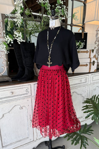 Arley Skirt Burgundy by Oddi