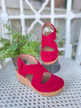 Case Closed Dark Red Platform by Corky's Shoes Corky's Footwear