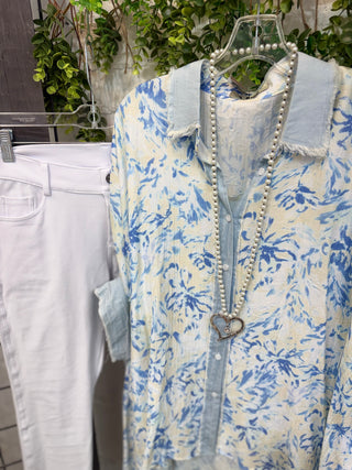 Leeanna Top Lt Blue Shirts & Tops Blublu