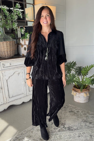 Lacy Lady Top Black by Umgee Shirts & Tops Umgee