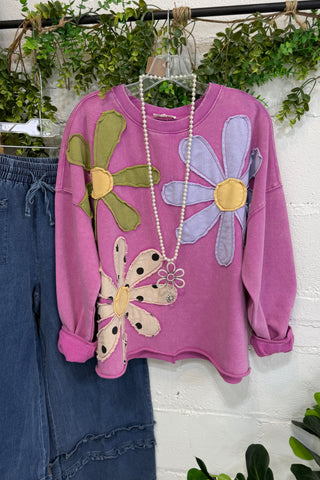 Petal Crush Top Mocha by Easel