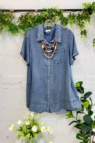 Deja Blue Dress Dk Denim