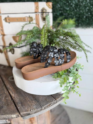 Garden Party Sandals Black by Corky’s Sandal Corky's Footwear