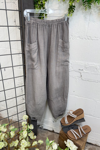Santa Rosa Linen Pants Taupe