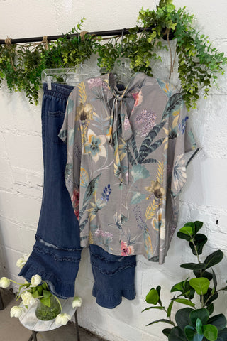 Ricki Top Silver by Umgee Shirts & Tops Umgee