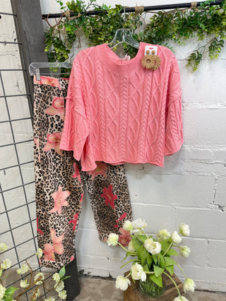 Mabel Sweater Coral Pink by Entro limited stock Sweater Entro