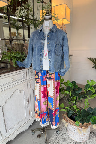 Amber Top Denim Shirts & Tops Blu Pepper