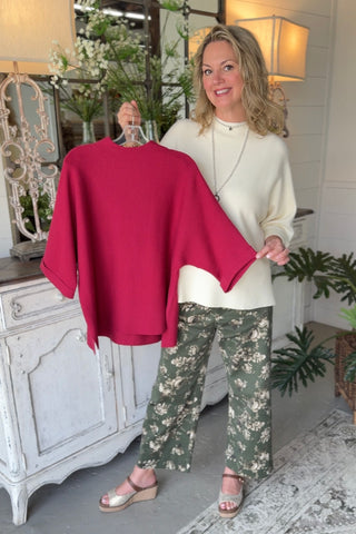 Fowler Sweater  Crimson by Umgee