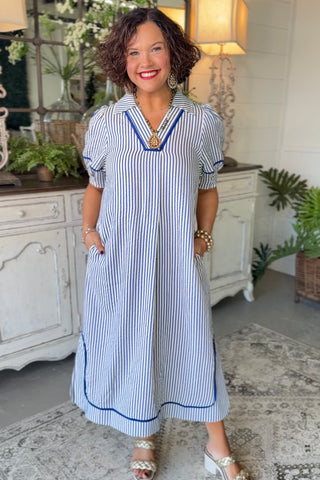 Kessler Dress Blue Stripe by Umgee – carol's boutique Kessler Dress Blue Stripe by Umgee – carol's boutique