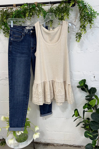 Chantelle Top Oatmeal by Easel